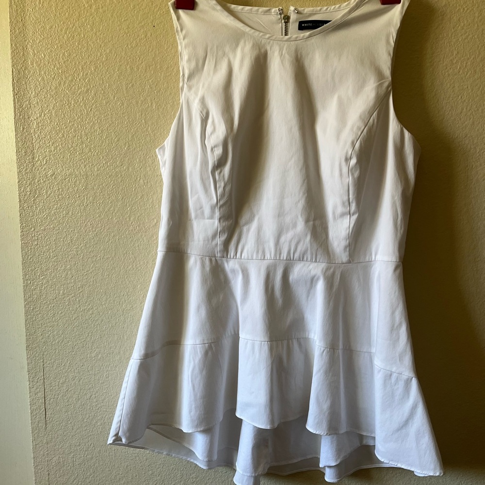 White House Black Market Classic White Dress size.6